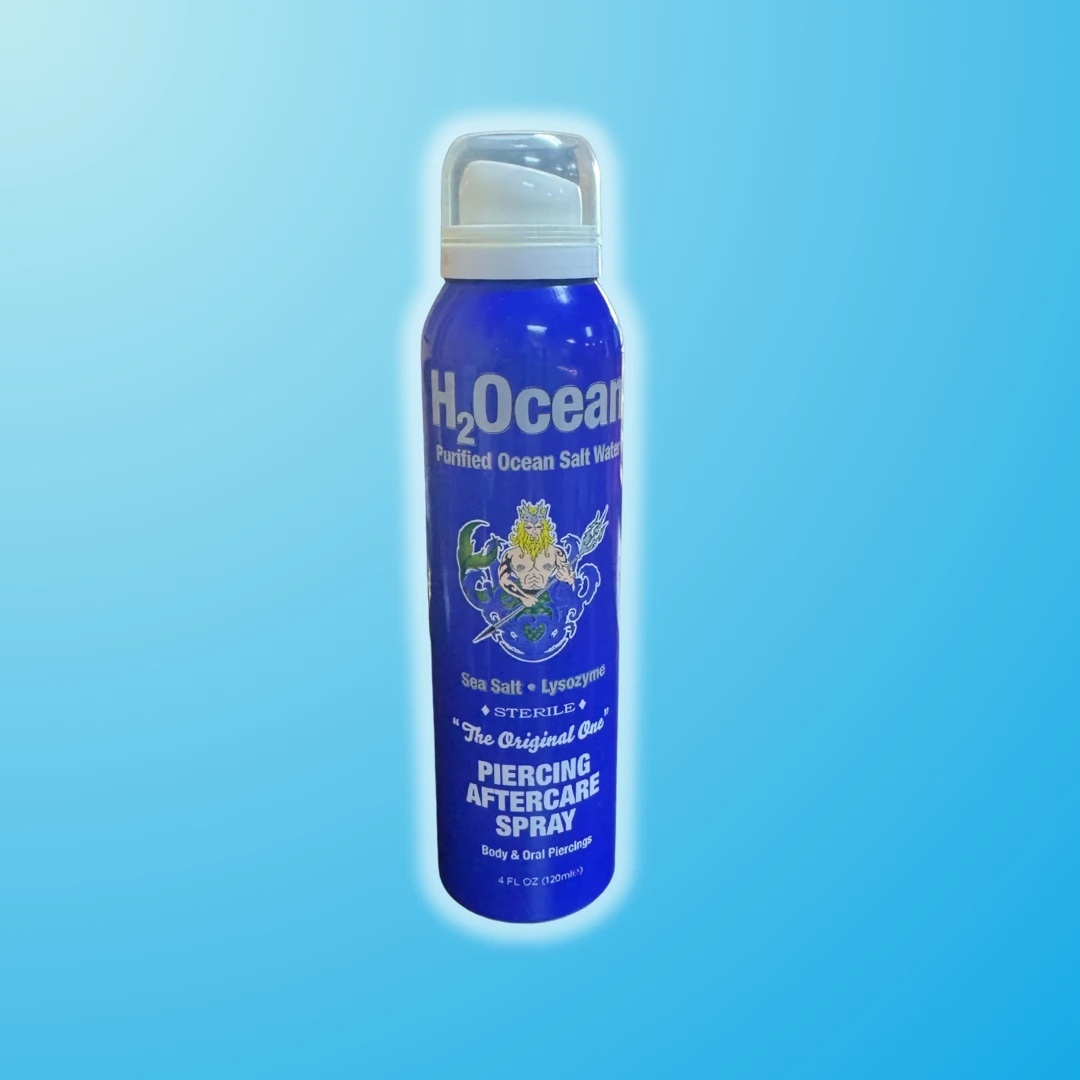 H2Ocean Piercing Aftercare Spray for cleaning and caring for new body piercings